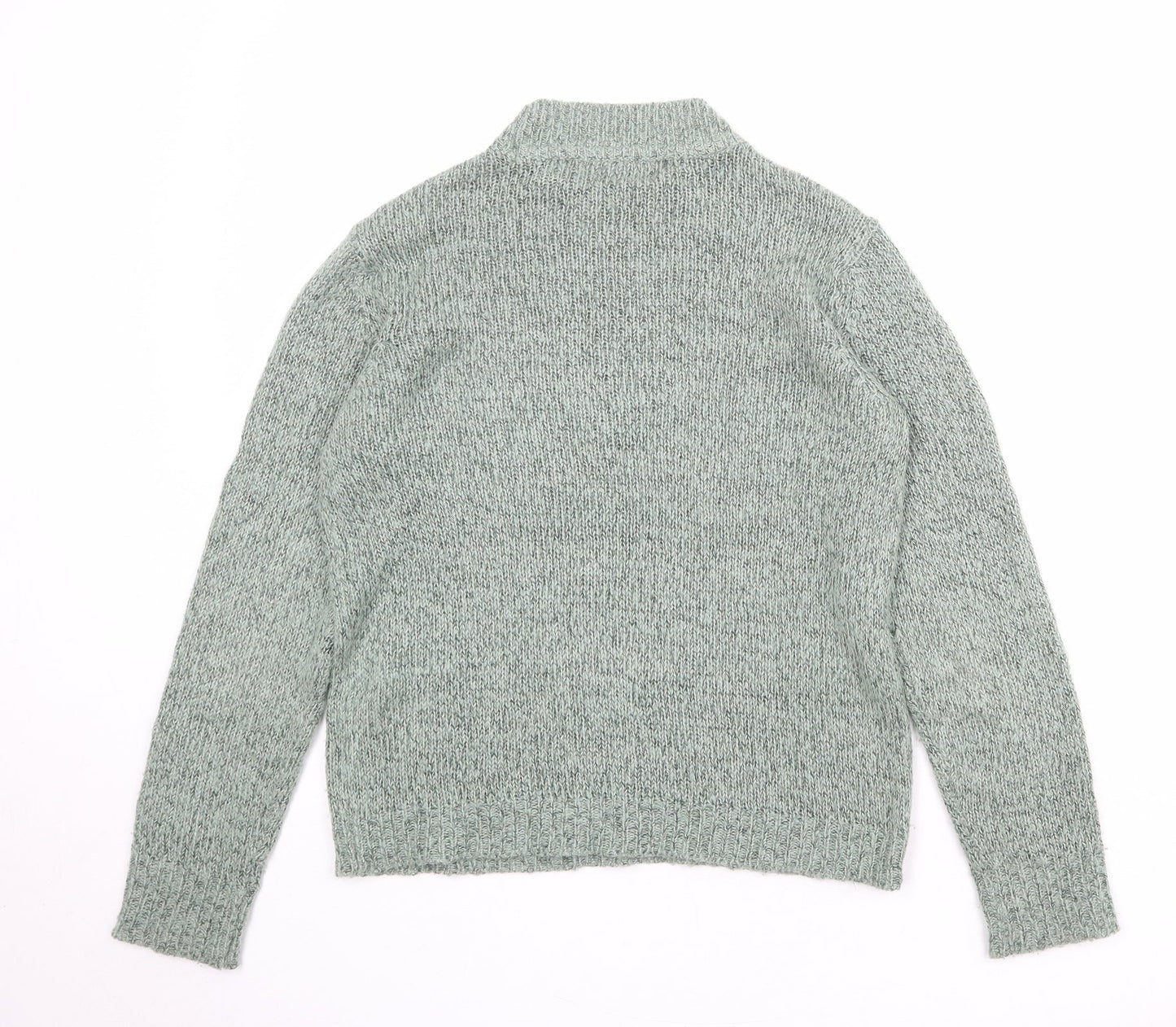 VERO MODA Womens Green Mock Neck Acrylic Pullover Jumper Size L