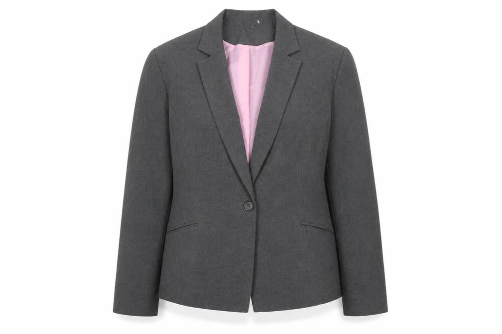 Dorothy Perkins Womens Grey Polyester Jacket Suit Jacket Size 16