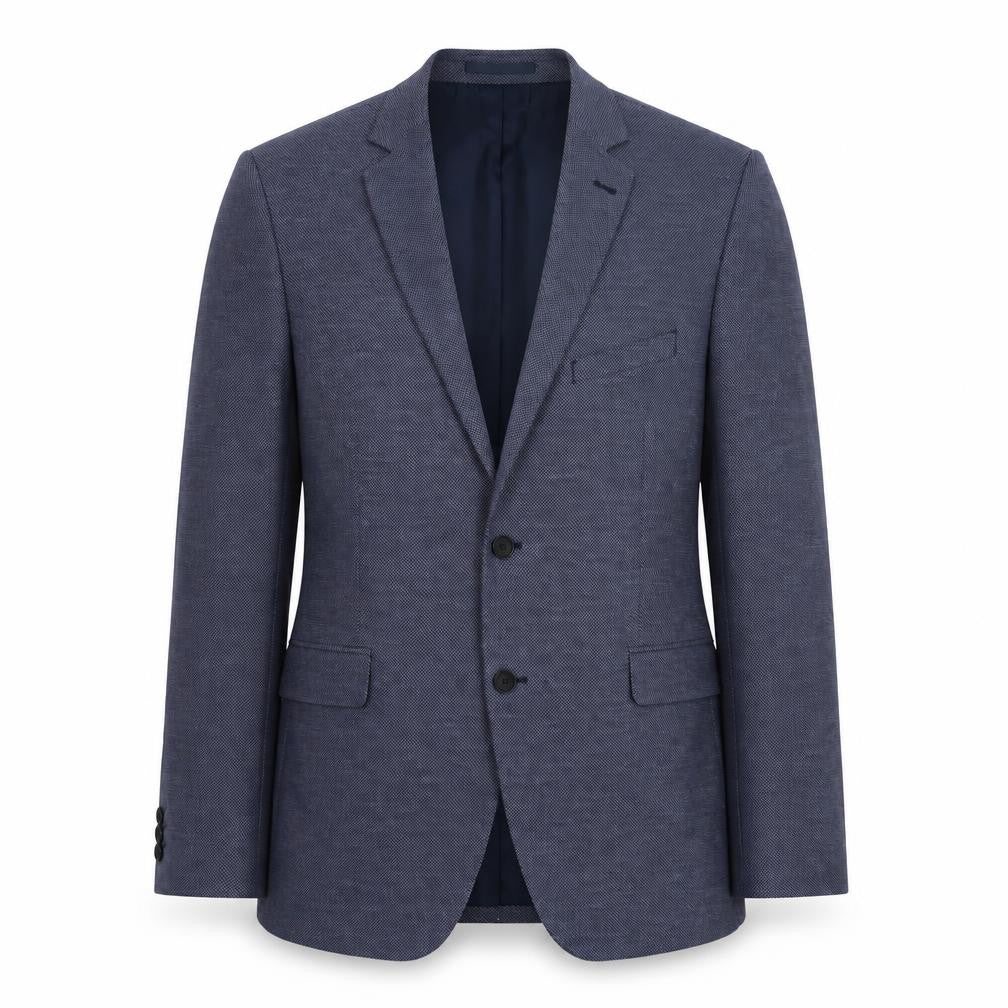 M&Co Mens Blue Polyester Jacket Suit Jacket Size 44 Regular