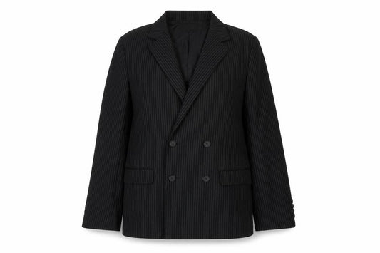 Brave Soul Womens Black Pinstripe Viscose Jacket Suit Jacket Size 10