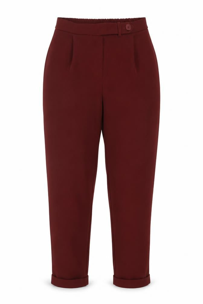Terranova Womens Brown Polyester Carrot Trousers Size M Regular Button