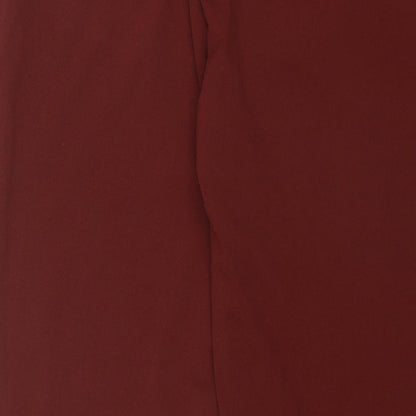 Terranova Womens Brown Polyester Carrot Trousers Size M Regular Button