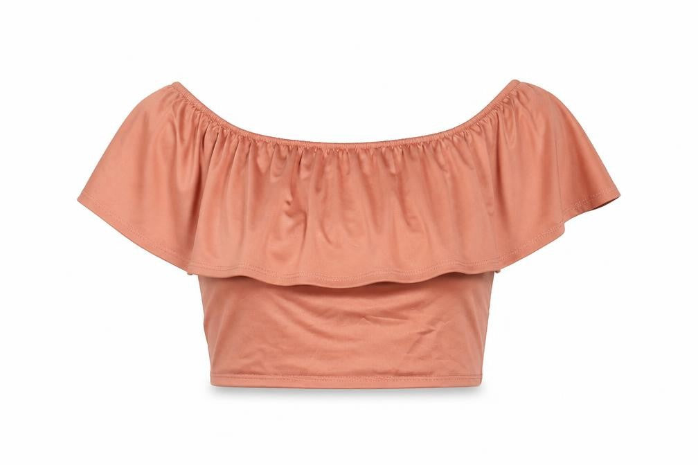 FOREVER 21 Womens Pink Polyester Cropped Tank Size S Round Neck