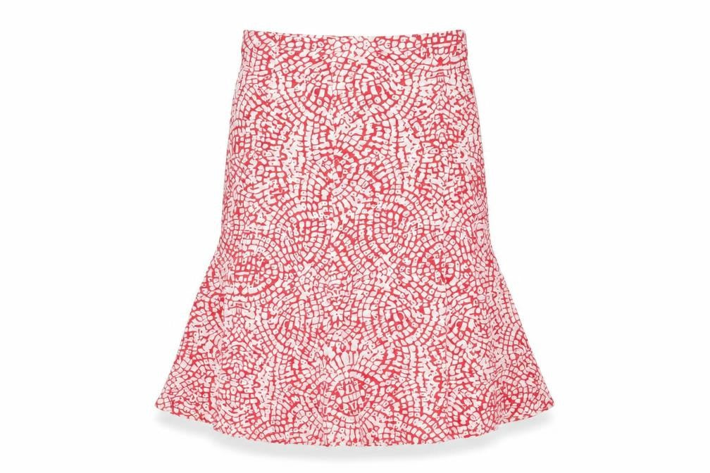 Cotswold Collections Womens Pink Geometric Polyester Swing Skirt Size S