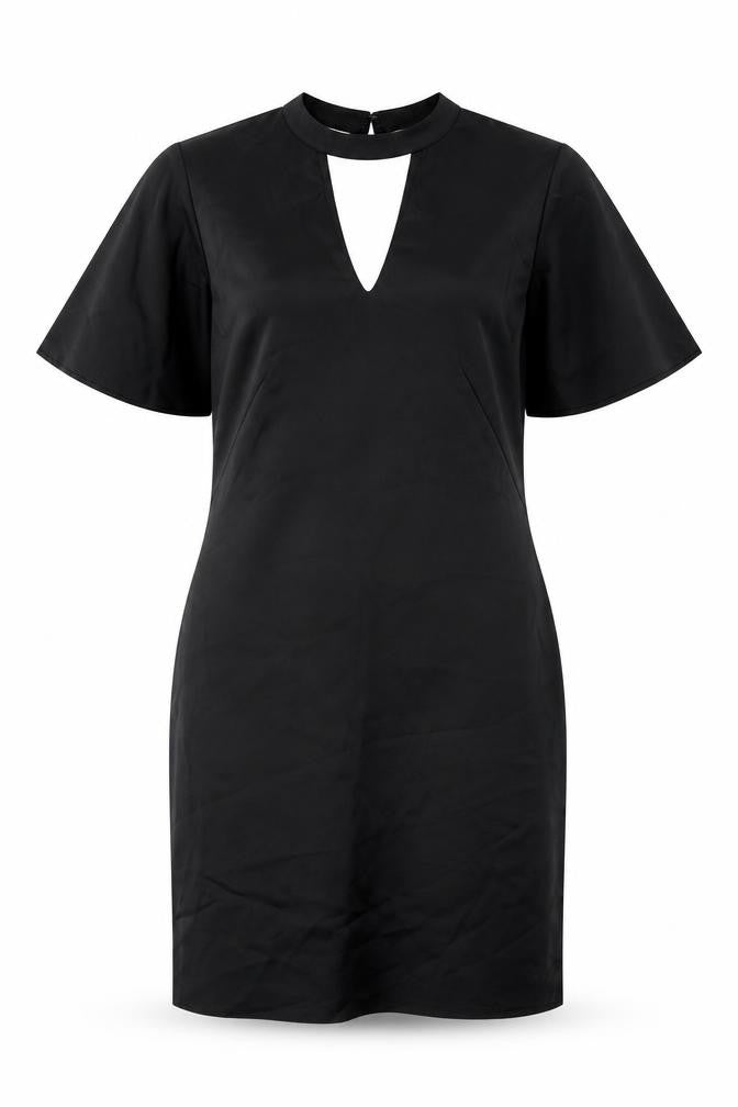 NEXT Womens Black Polyester Bodycon Size 10 Round Neck Zip