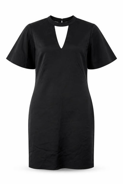 Next Womens Black Polyester Bodycon Size 10 Round Neck Zip