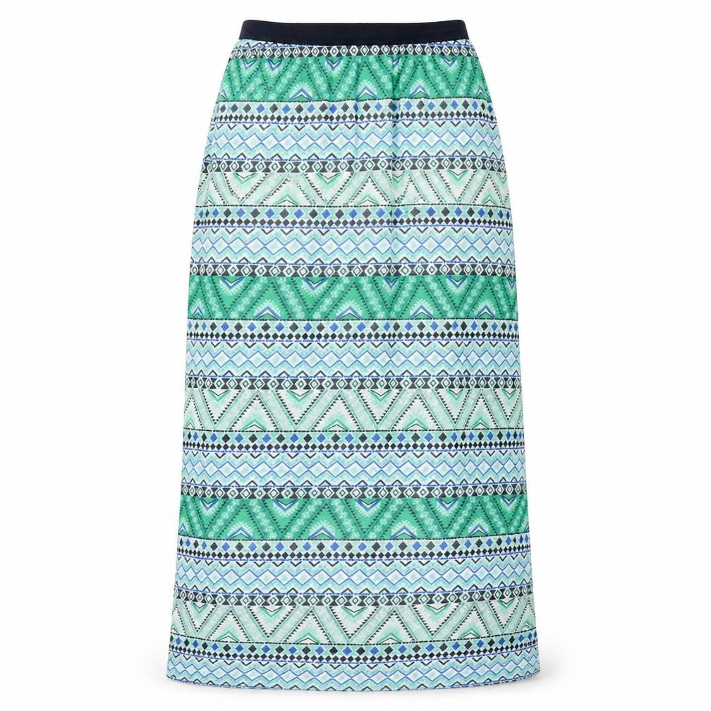H&M Womens Multicoloured Geometric Polyester Maxi Skirt Size 8