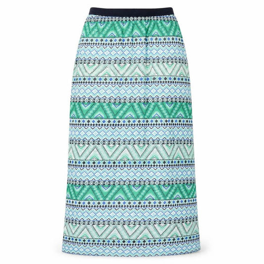 H&M Womens Multicoloured Geometric Polyester Maxi Skirt Size 8