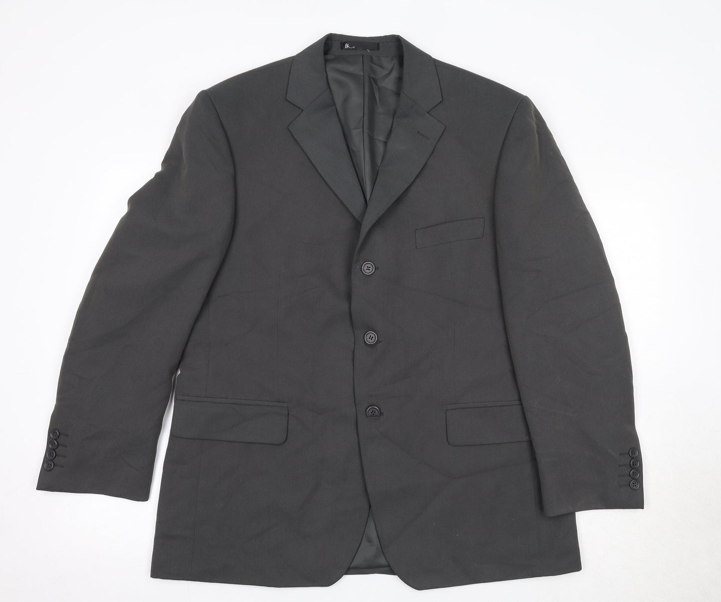 BHS Mens Grey Polyester Jacket Suit Jacket Size 42 Regular