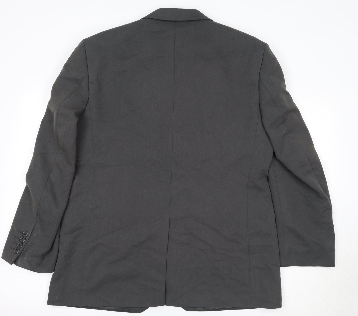 BHS Mens Grey Polyester Jacket Suit Jacket Size 42 Regular