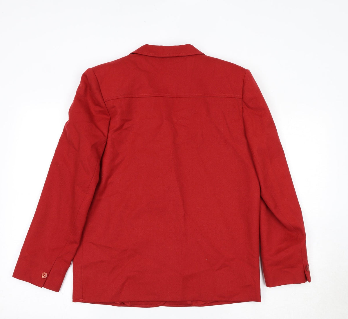 Reldan Womens Red Wool Jacket Suit Jacket Size 10 - Shoulder Pads