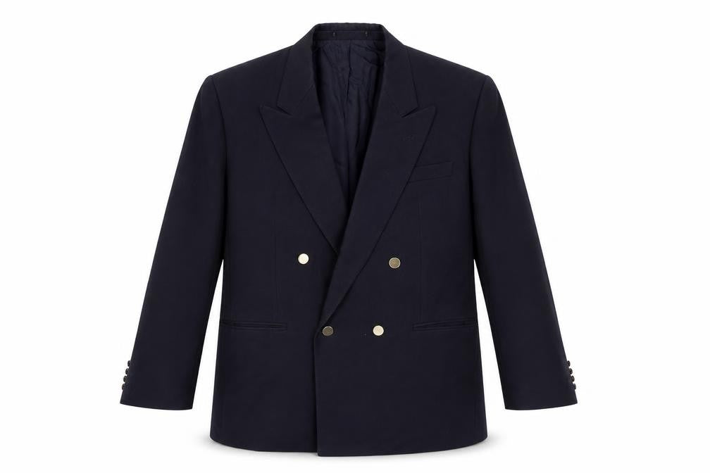 St Michael Mens Blue Polyester Jacket Suit Jacket Size 42 Regular