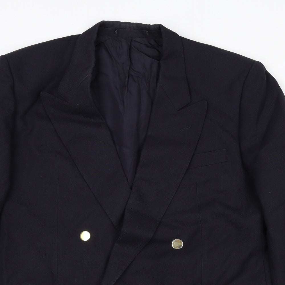 St Michael Mens Blue Polyester Jacket Suit Jacket Size 42 Regular