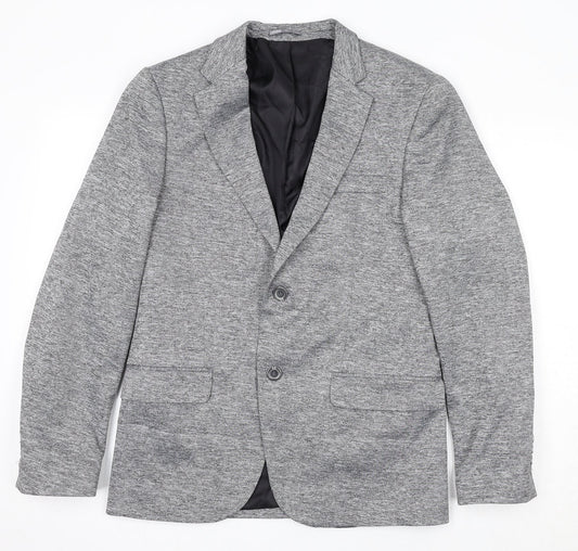 Boohoo Mens Grey Cotton Jacket Blazer Size M Regular
