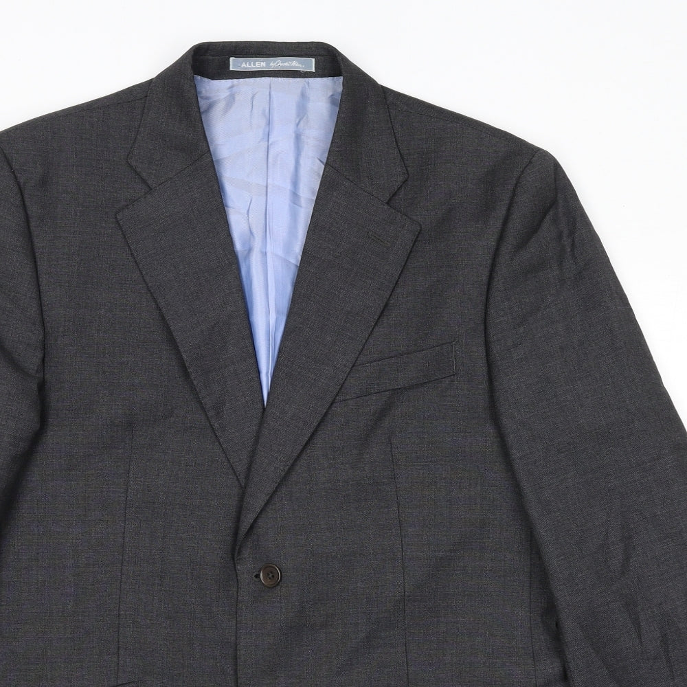 Allen Mens Grey Wool Jacket Suit Jacket Size 42 Regular