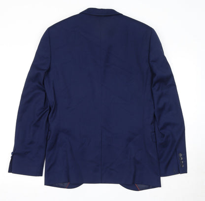 Next Mens Blue Polyester Jacket Suit Jacket Size 34 Regular