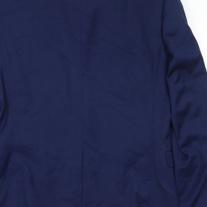 Next Mens Blue Polyester Jacket Suit Jacket Size 34 Regular