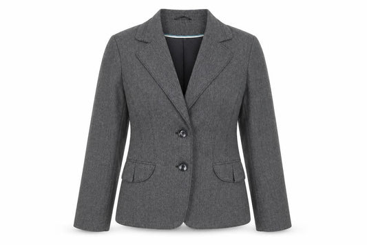 Autonomy Womens Grey Polyester Jacket Blazer Size 12 - Shoulder Pads