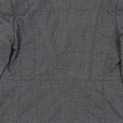 Autonomy Womens Grey Polyester Jacket Blazer Size 12 - Shoulder Pads