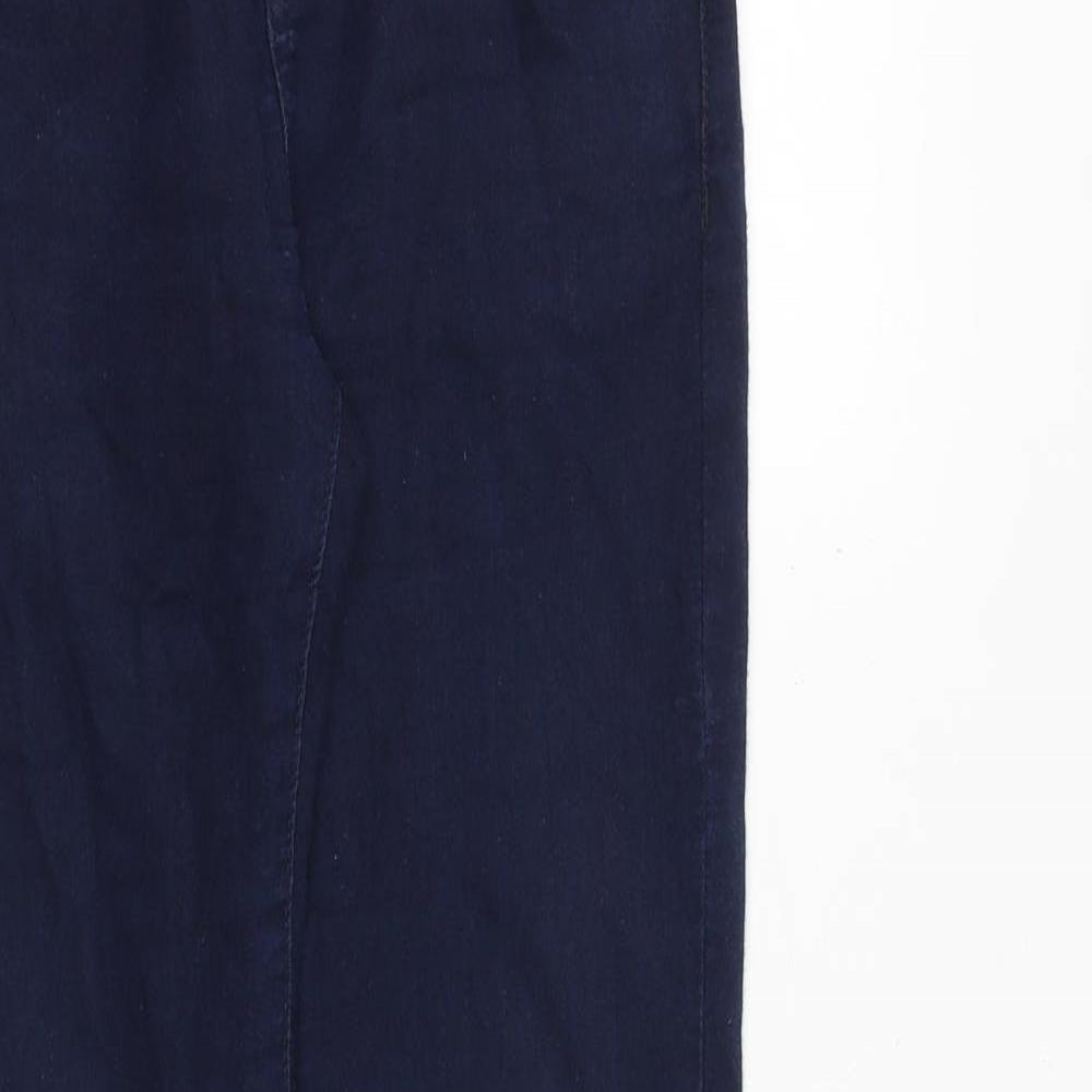 Marks and Spencer Womens Blue Cotton Skinny Jeans Size 6 Slim Zip