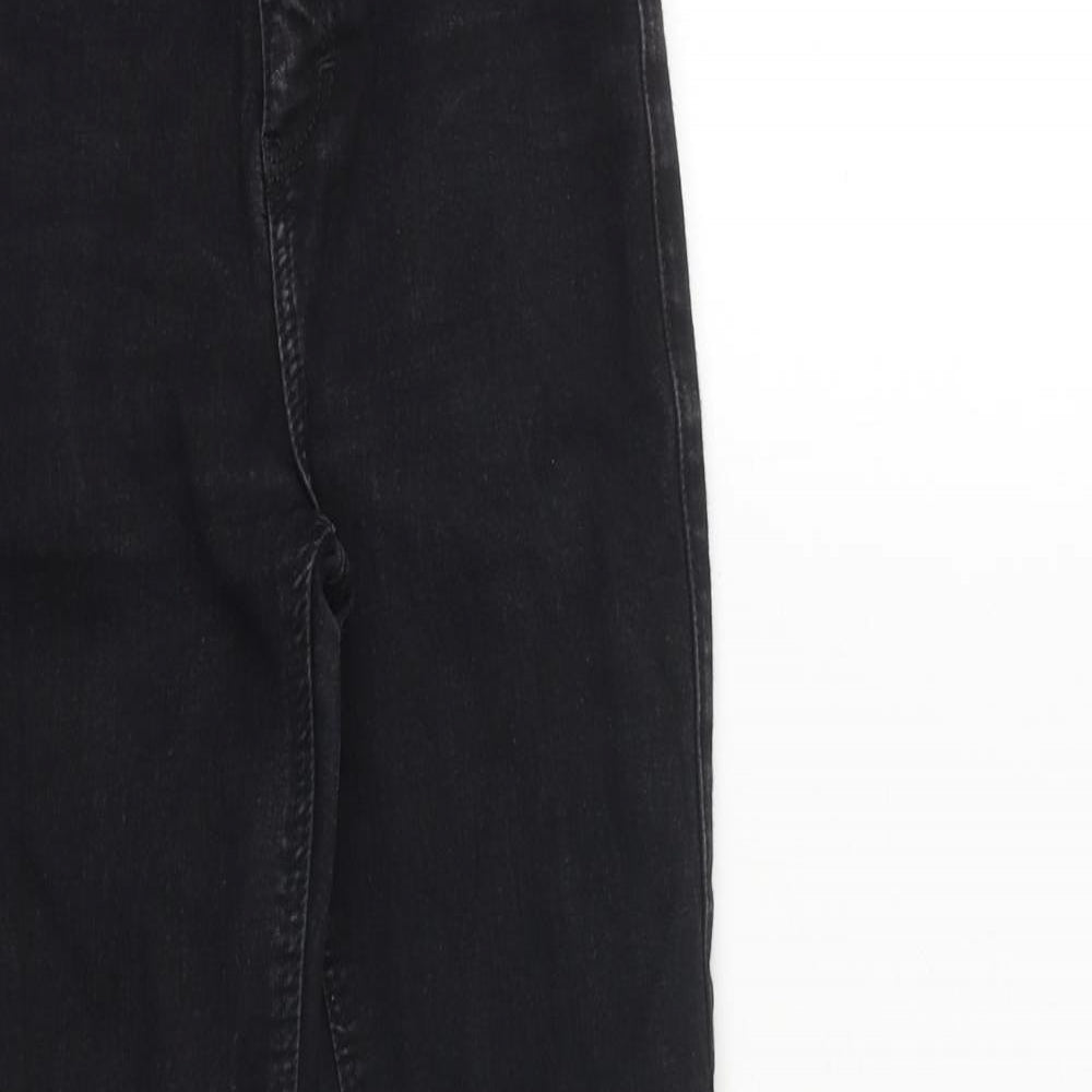 Topshop Womens Black Cotton Skinny Jeans Size 26 in Regular Zip