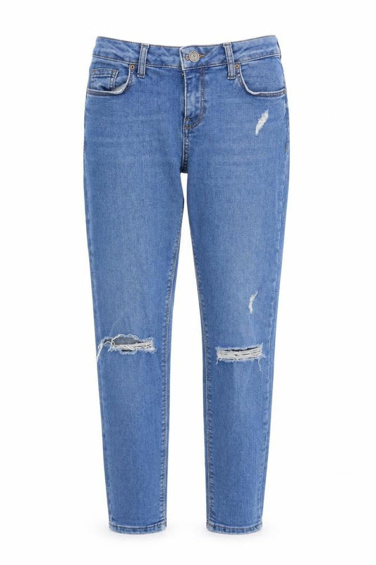 Topshop Womens Blue Cotton Skinny Jeans Size 26 in Regular Zip