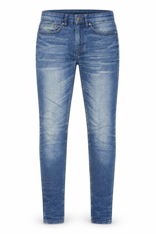 New Look Mens Blue Cotton Skinny Jeans Size 28 in L32 in Regular Zip