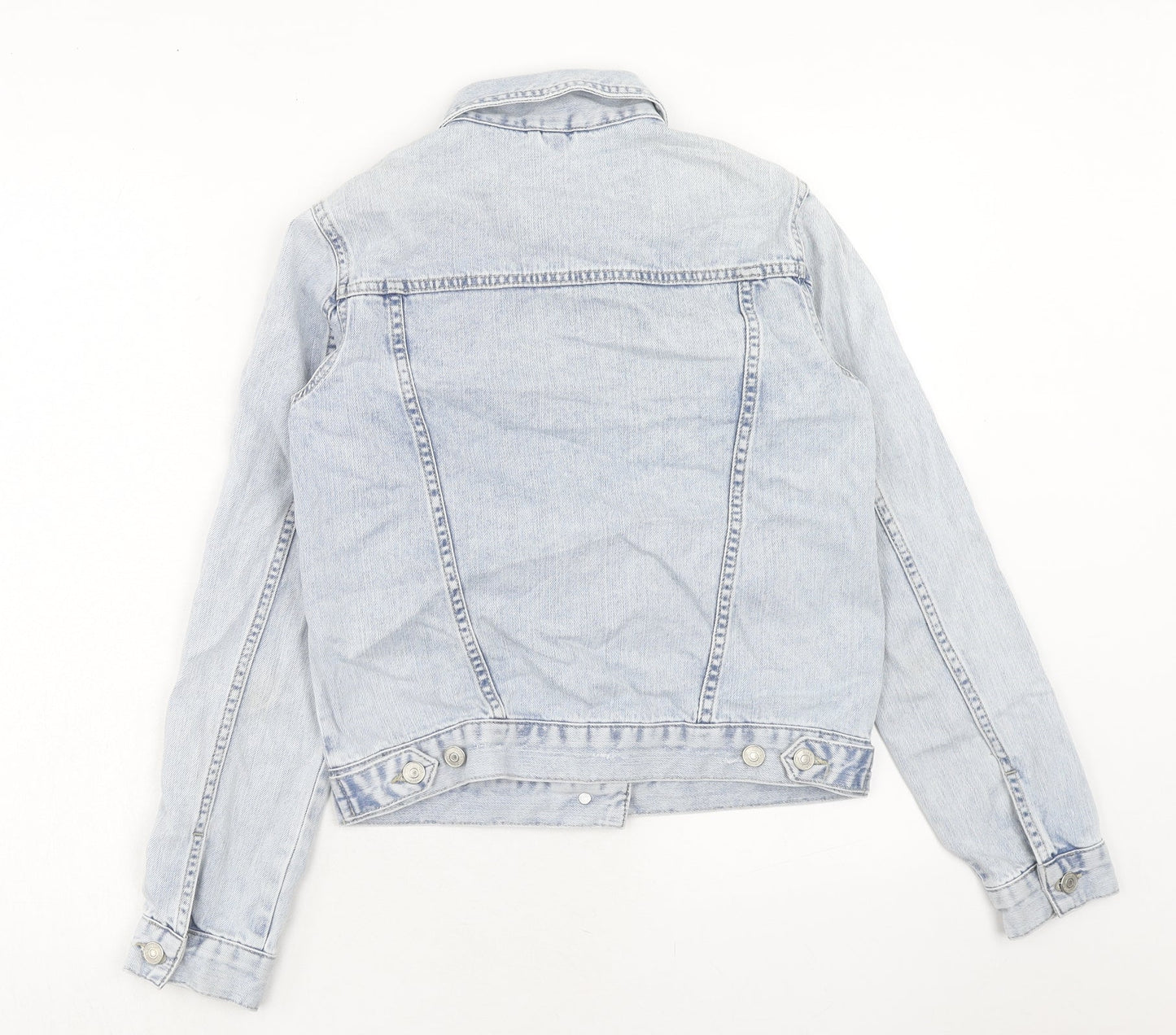 Topshop Womens Blue Jacket Size 6 Button