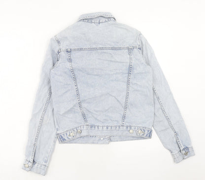 Topshop Womens Blue Jacket Size 6 Button