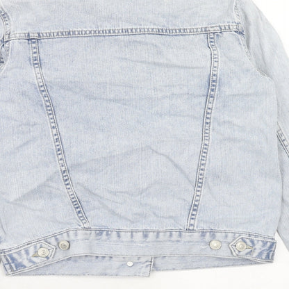 Topshop Womens Blue Jacket Size 6 Button