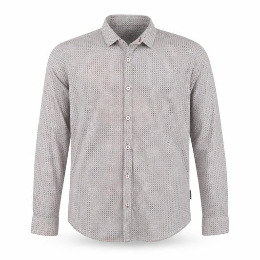 Peter Werth Mens Red Geometric Cotton Button-Up Size M Collared Button