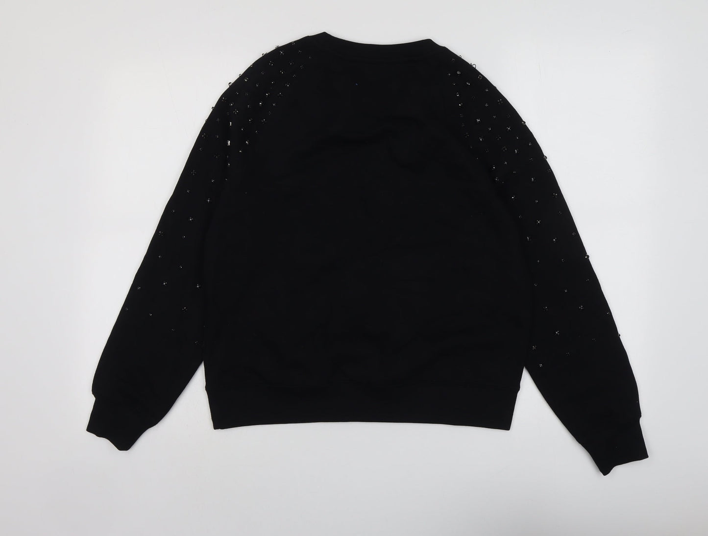 Marks and Spencer Womens Black Cotton Pullover Sweatshirt Size XS Pullover