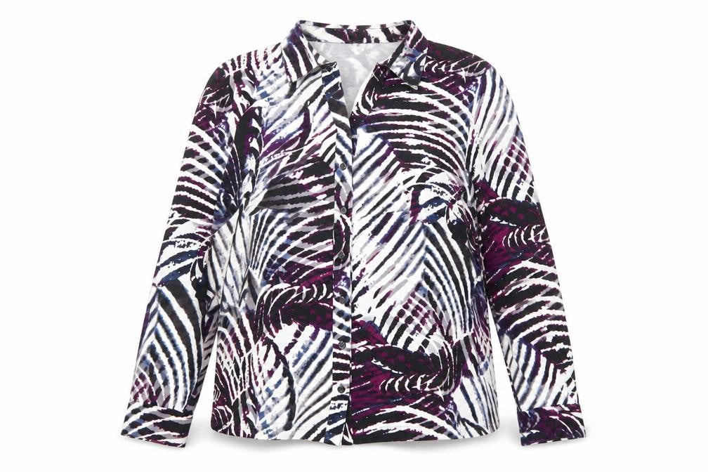 Lebek Womens Multicoloured Geometric Viscose Basic Button-Up Size 20 Collared