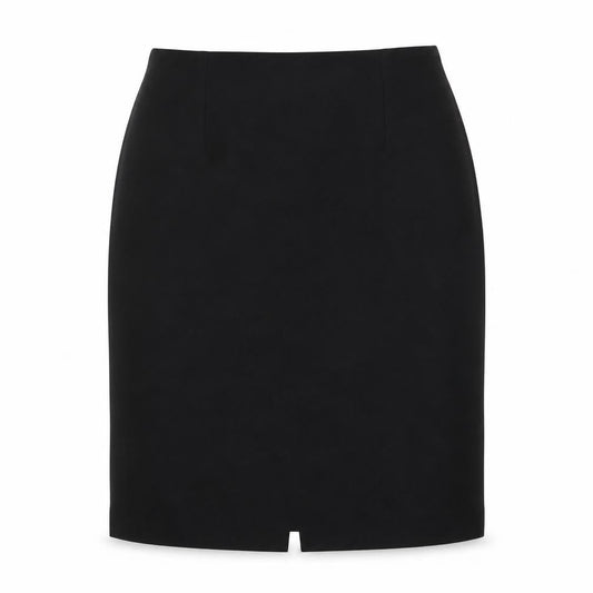 Louben Womens Black Polyester A-Line Skirt Size 35 in Zip