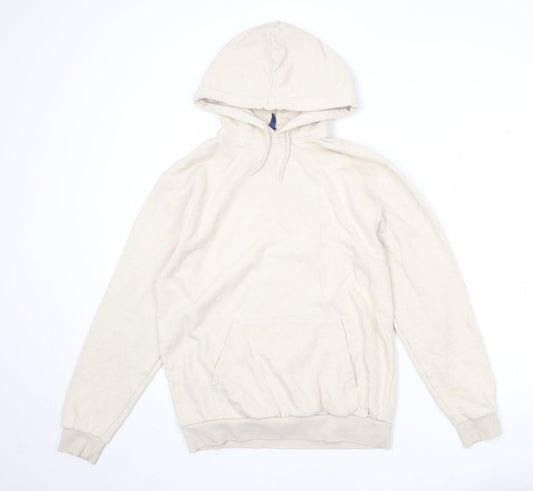 Divided by H&M Womens Beige Cotton Pullover Hoodie Size M Pullover