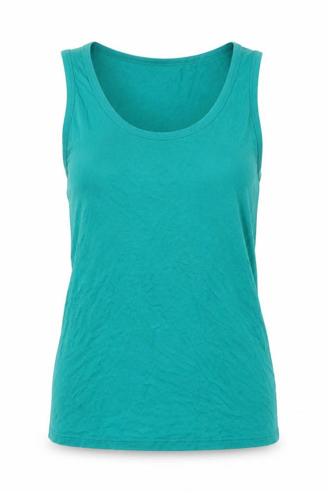 Dorothy Perkins Womens Green Viscose Basic Tank Size 8 Scoop Neck