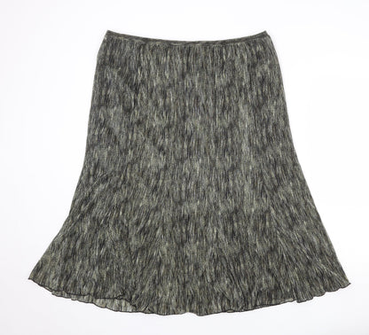 Ann Harvey Womens Multicoloured Geometric Polyester Swing Skirt Size 14