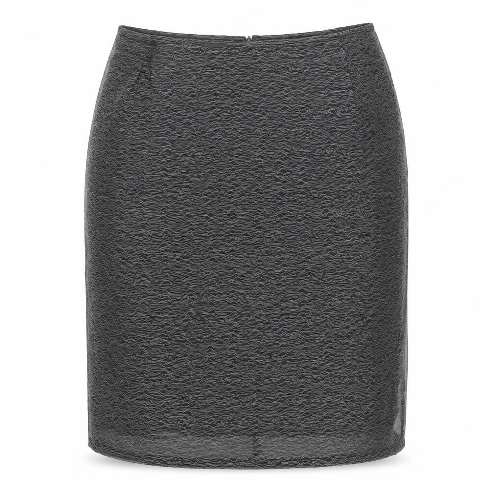 Zapa Womens Grey Geometric Polyester A-Line Skirt Size 14 Zip