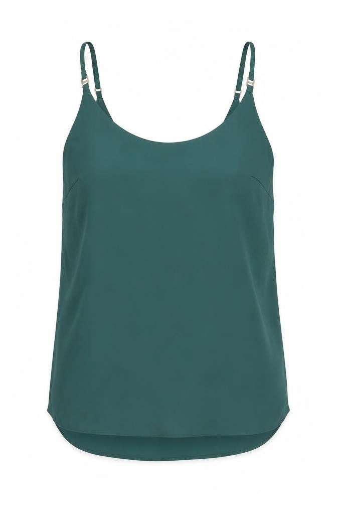 Dorothy Perkins Womens Green Polyester Basic Tank Size 10 Round Neck