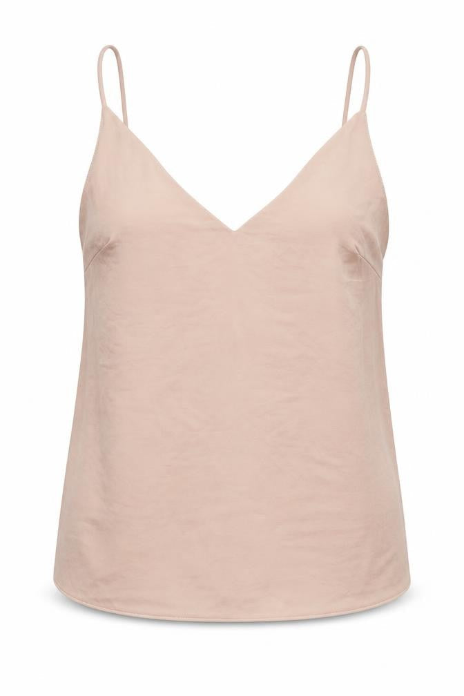 Topshop Womens Pink Polyester Basic Tank Size 6 V-Neck