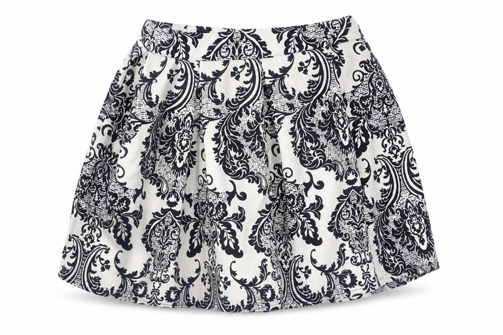Boohoo Womens White Geometric Polyester Tulip Skirt Size 8