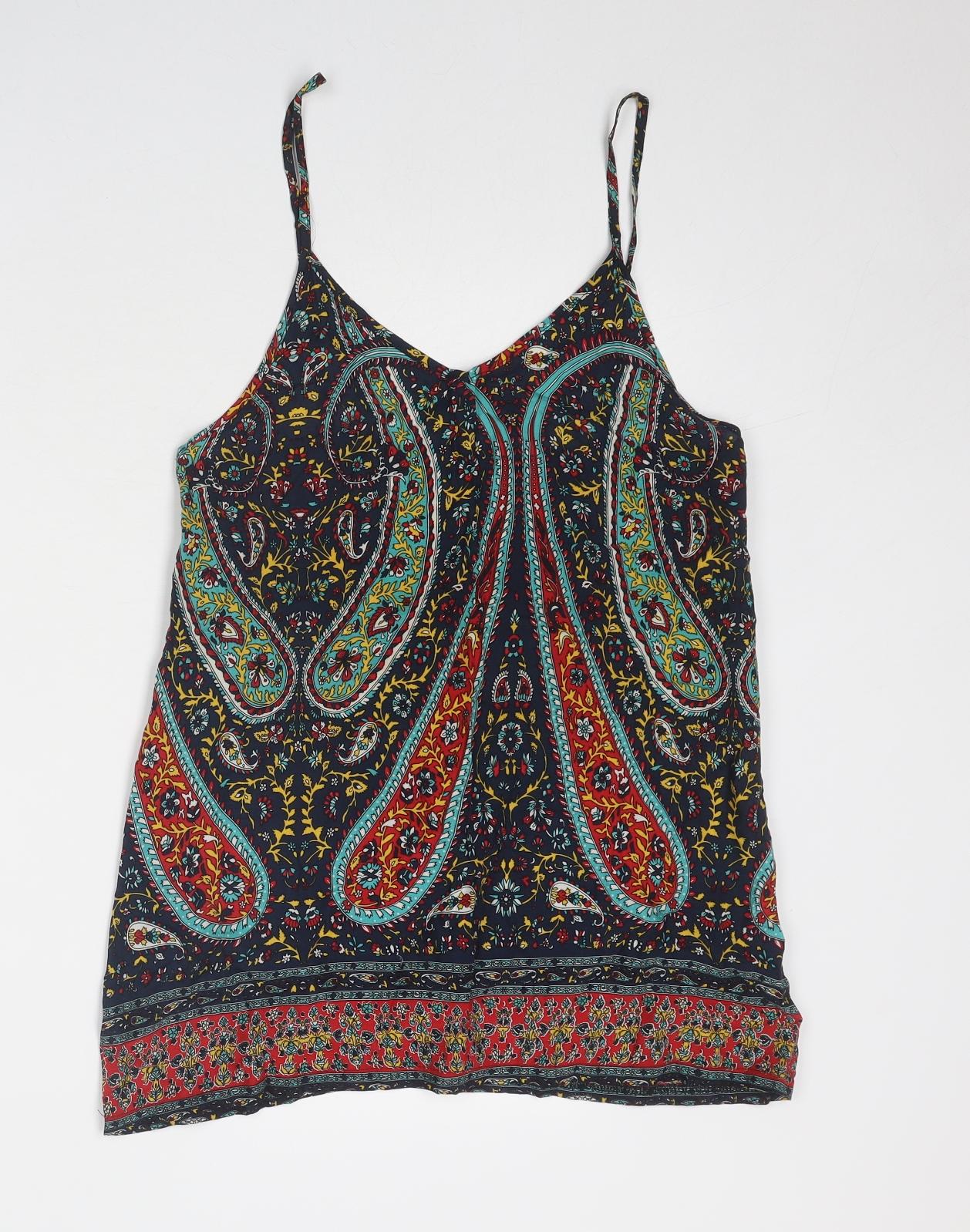 Hearts & bows Womens Multicoloured Geometric Polyester Basic Tank Size 6 V-Neck