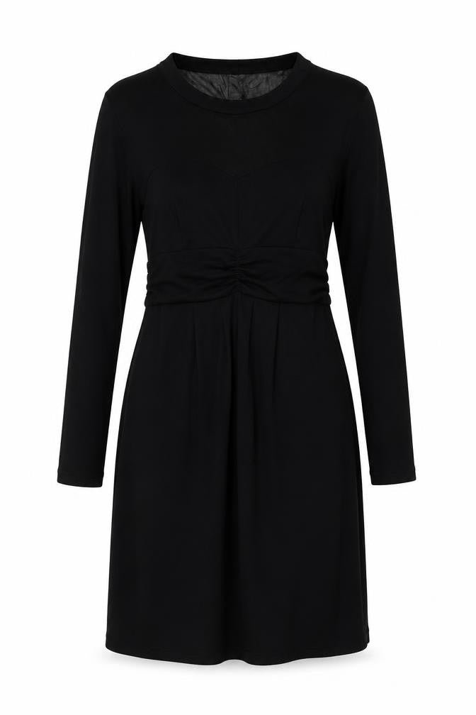 Grace Womens Black Nylon A-Line Size XL Round Neck Zip