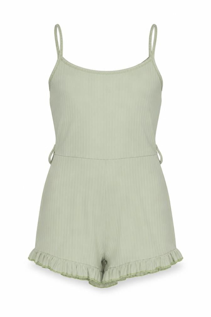 Pink Vanilla Womens Green Polyester Playsuit One-Piece Size 10 Pullover