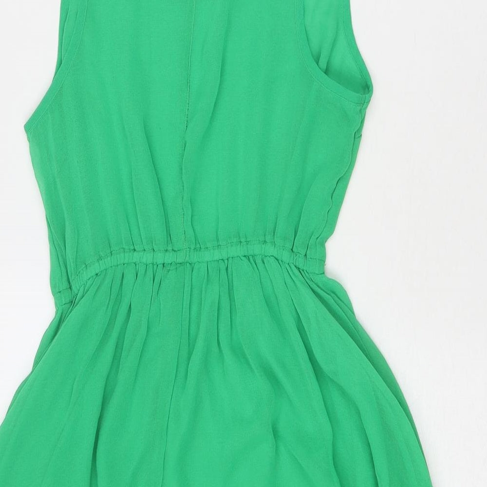 Divided by H&M Womens Green Polyester Fit & Flare Size 10 Round Neck Pullover