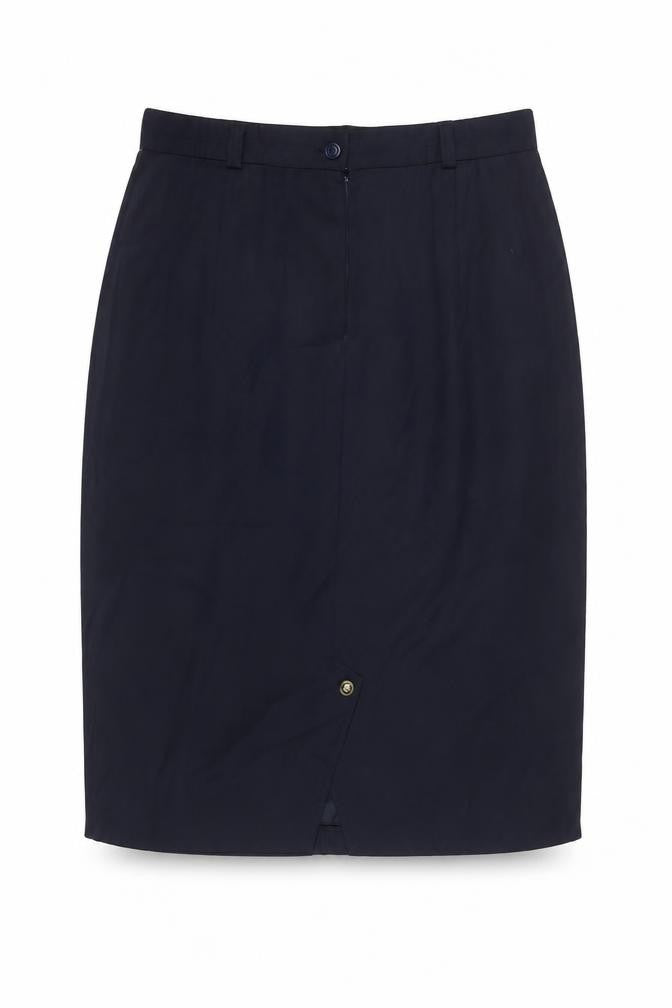 Hammer Womens Blue Polyester A-Line Skirt Size 34 in Zip