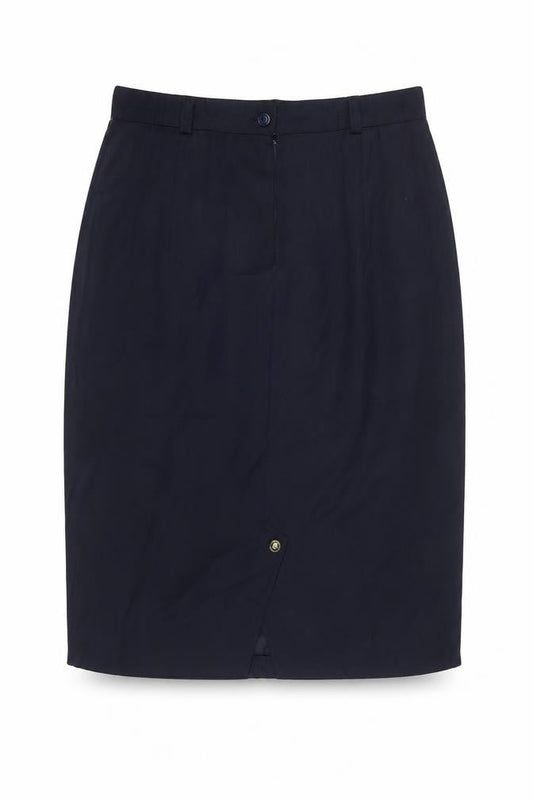 Hammer Womens Blue Polyester A-Line Skirt Size 34 in Zip