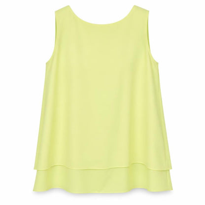 Front view of Roman women’s yellow polyester basic blouse, size UK 10, round neck
