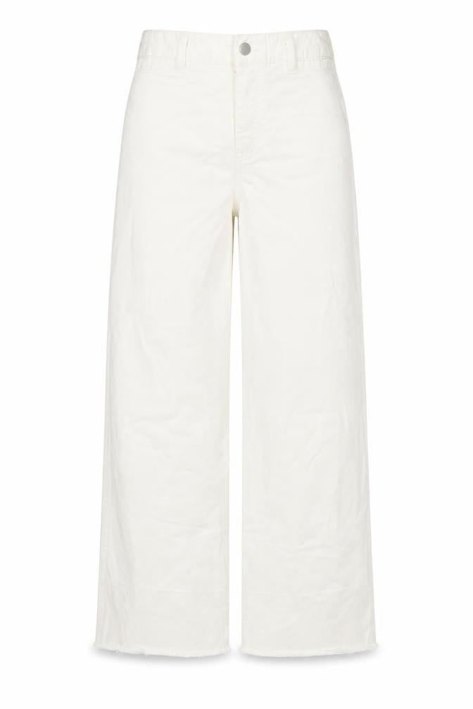 Gap Womens White Cotton Wide-Leg Jeans Size 6 Regular Zip
