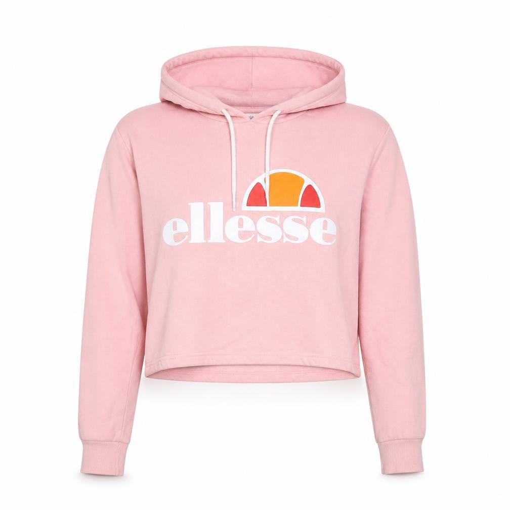 ellesse Womens Pink Cotton Pullover Hoodie Size 12 Pullover